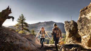 Couple Hiking at Lake Tahoe