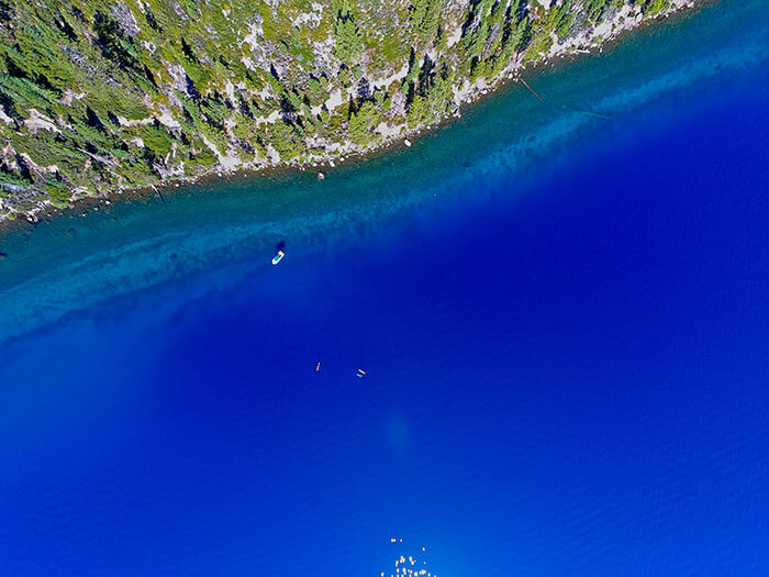 Aerial view of Lake Tahoe