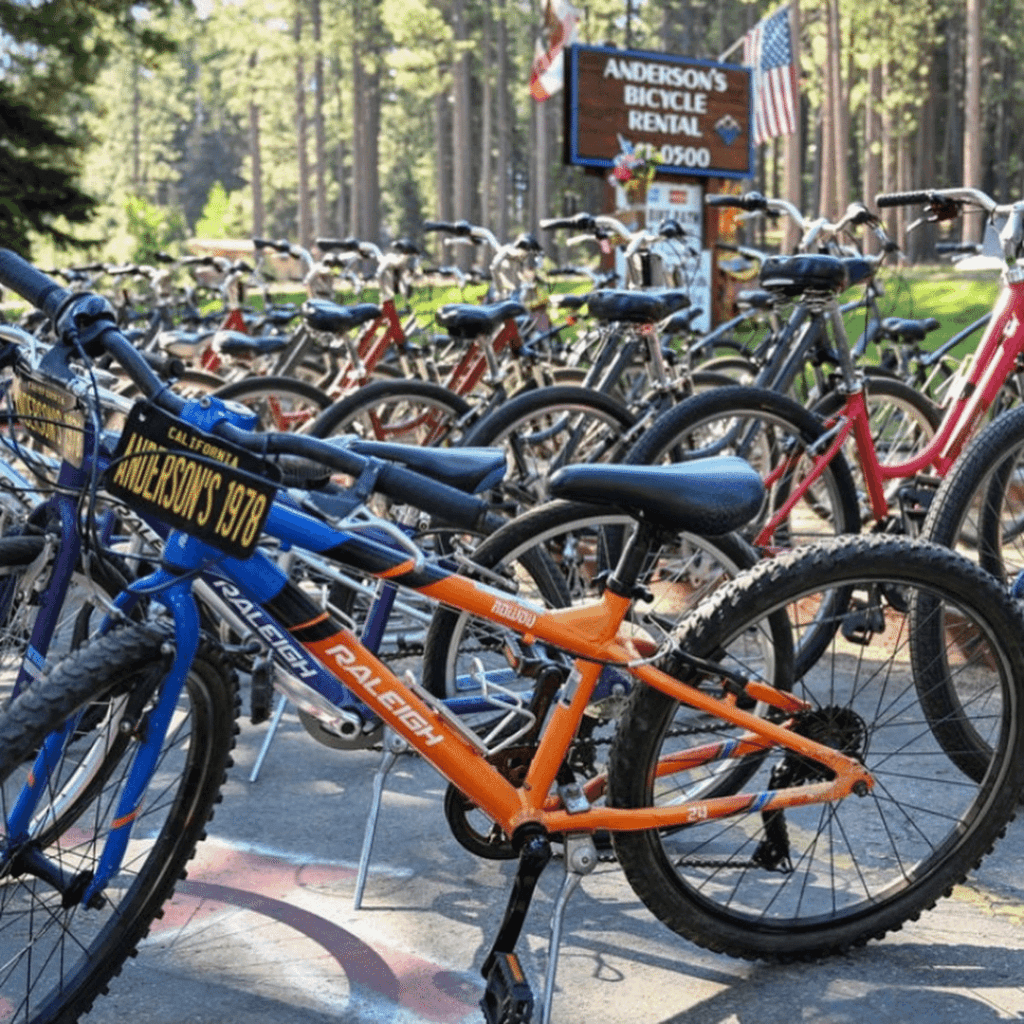 Bike Fleet Out Front of Anderson's Bicycle Rental