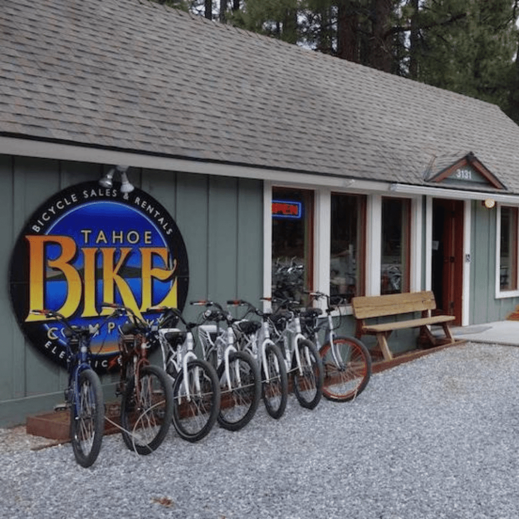 Outside bike and deals ski