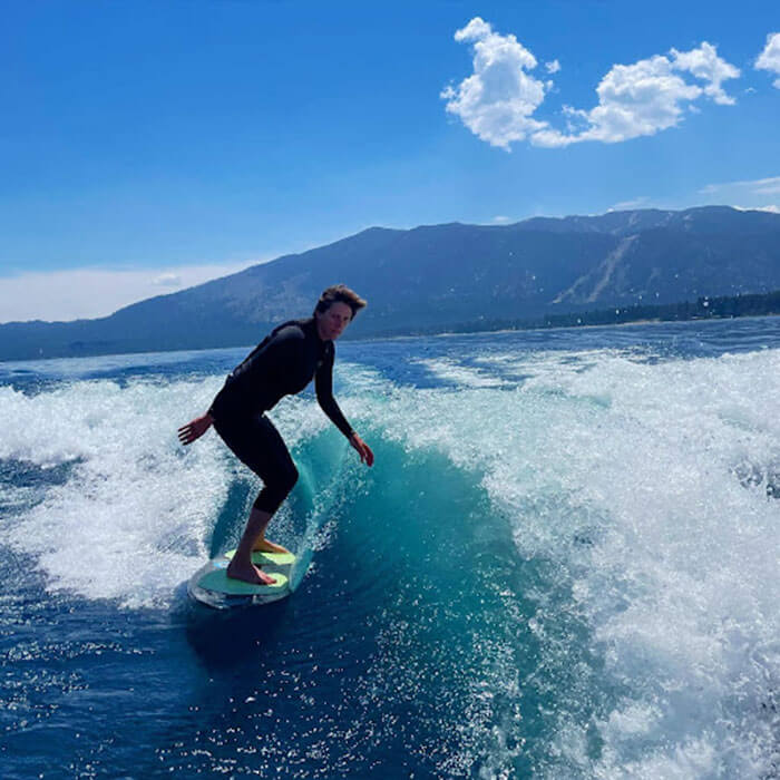 Wakeboarding and Wakesurfing On Lake Tahoe