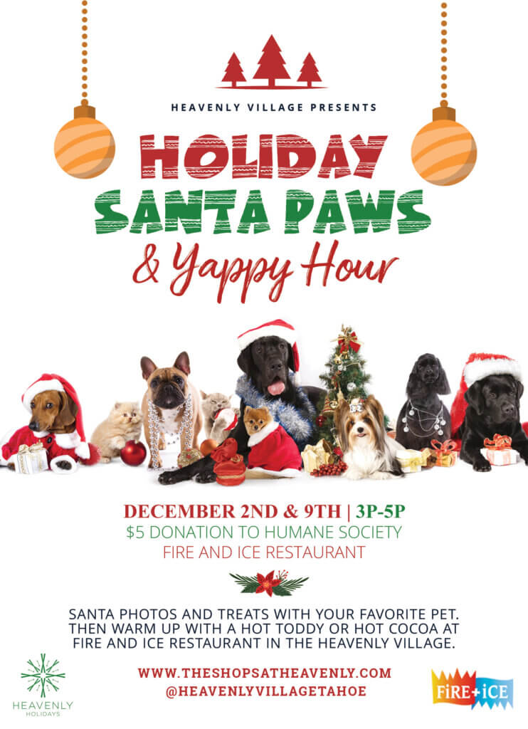 Santa Paws and Yappy Hour Fire and Ice Heavenly Village Heavenly Holidays