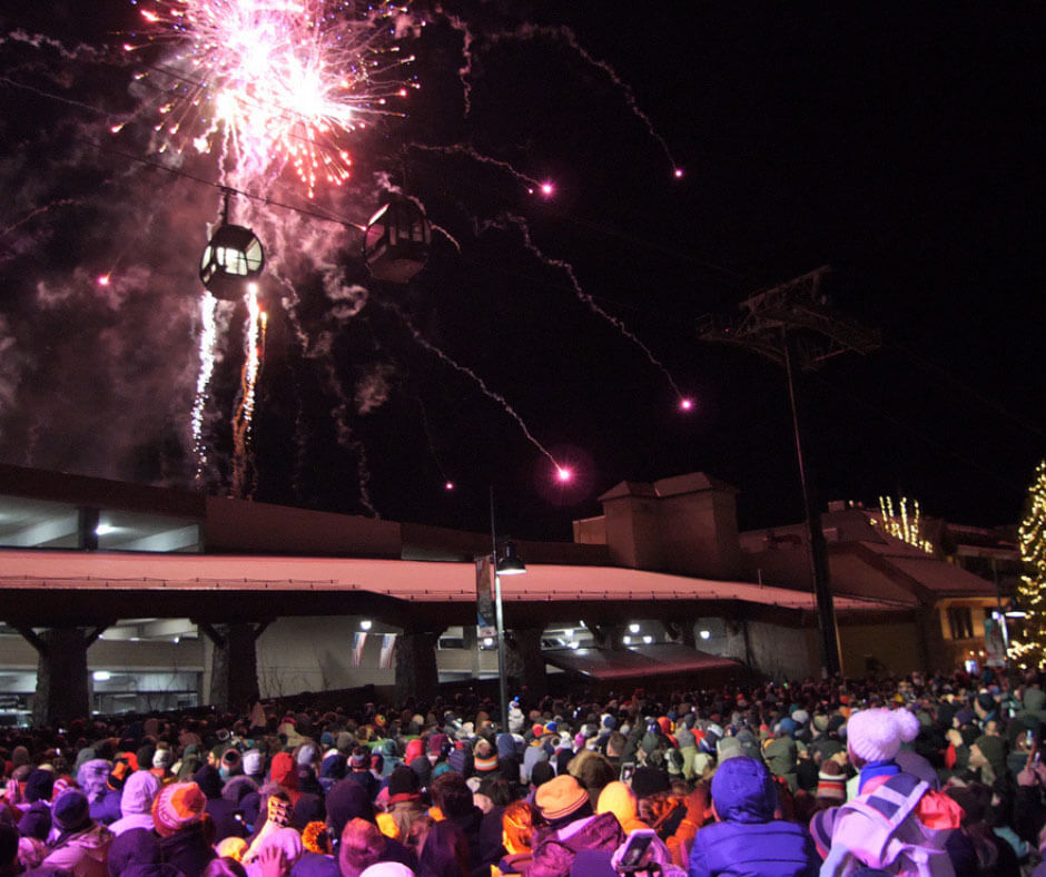 Gondola drop and Fireworks Heavenly Holidays New Year's Eve Lake Tahoe