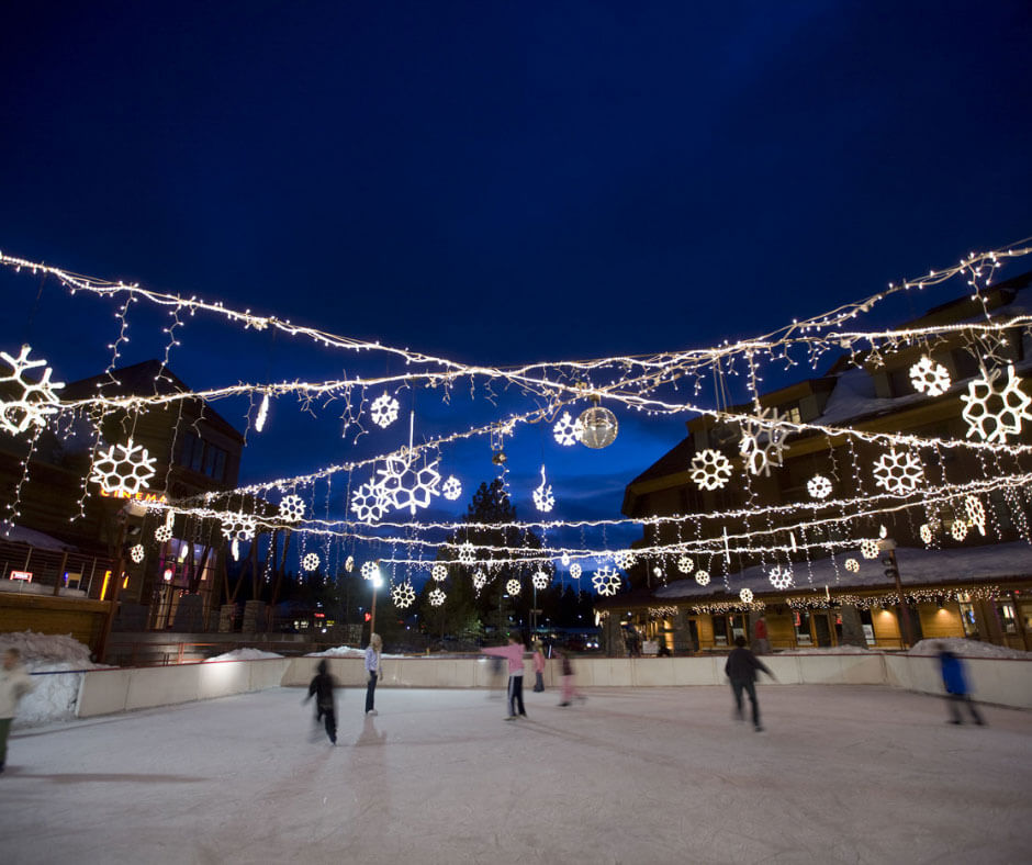 Outdoor Ice Skating Rink Heavenly Village Lake Tahoe