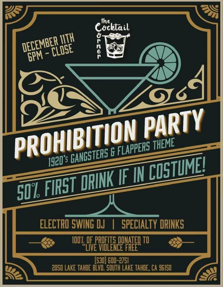 Prohibition Party Tahoe Cocktail Corner