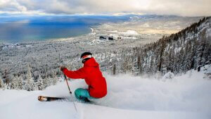 skier at heavenly mountain resort
