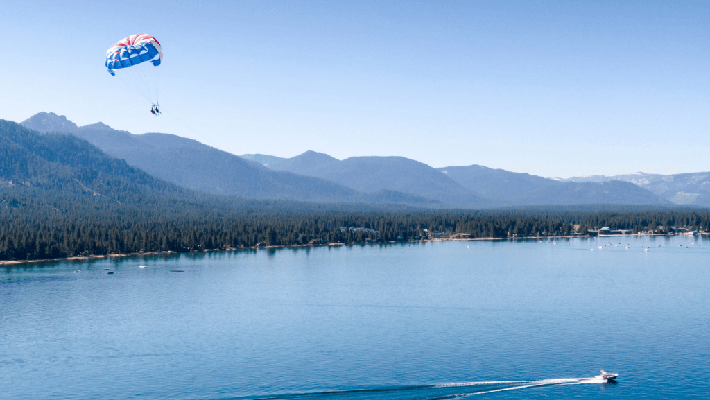 Parasailing Over Lake Tahoe | Photo: Rachid Dahnoun