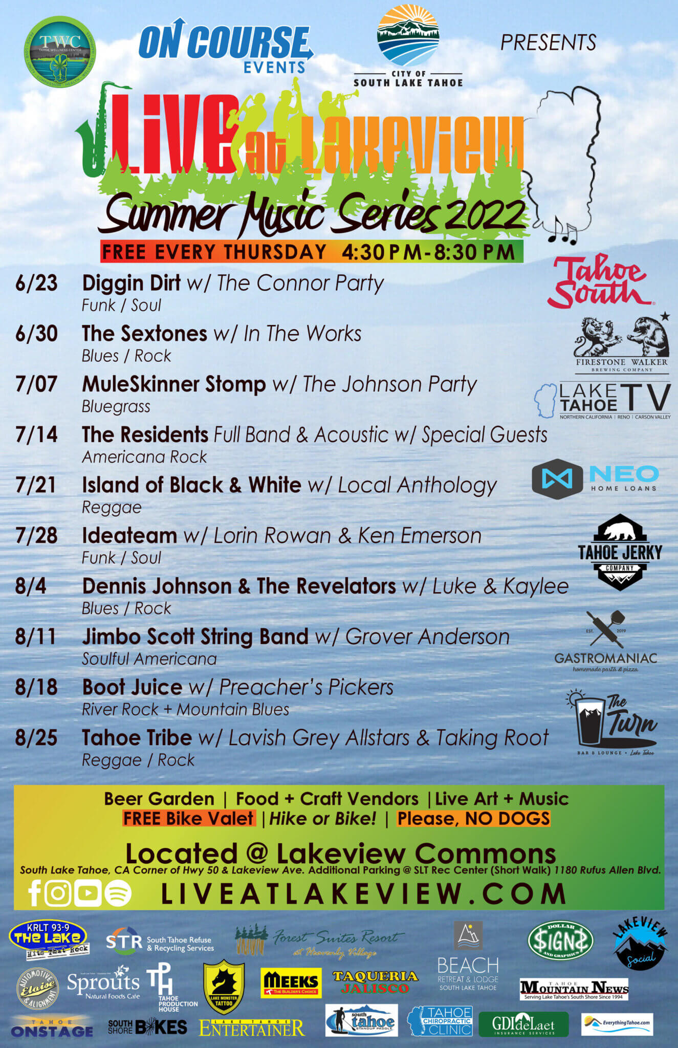 Live at Lakeview Summer Concert Series in Lake Tahoe
