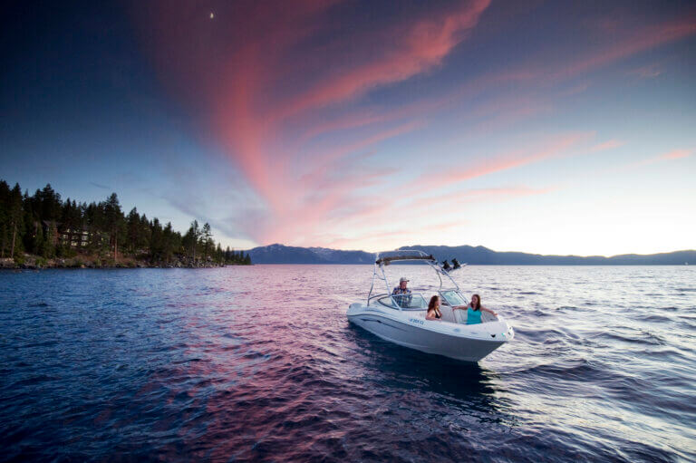 Boating on lake tahoe