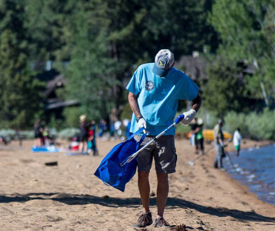 Keep Tahoe Red White and Blue Beach Cleanup