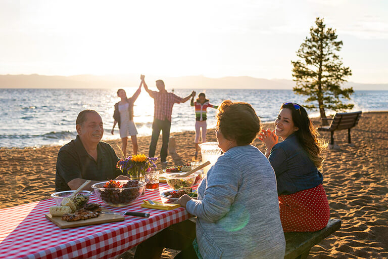 family picnic lake tahoe