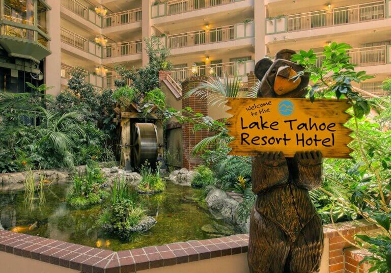 Lake Tahoe Resort Hotel Bear in the Atrium