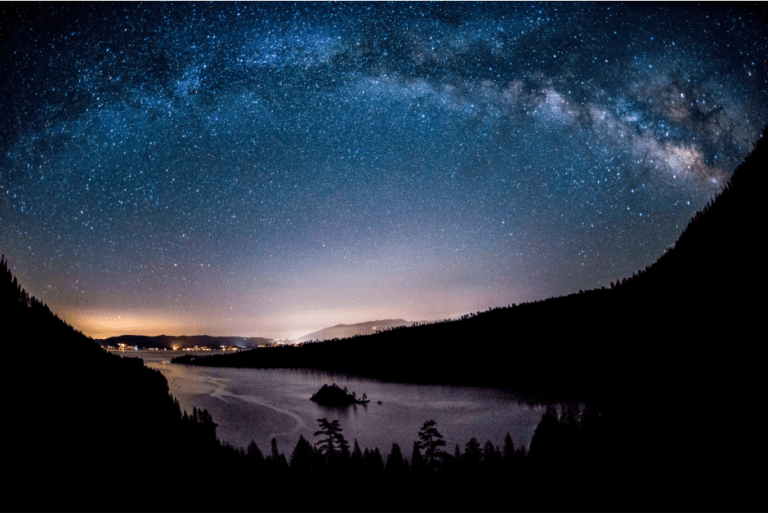 Emerald Bay with Milky Way Lake Tahoe