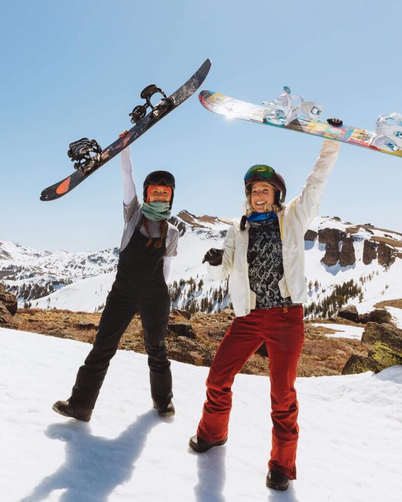 Snowboarders at Kirkwood Tahoe