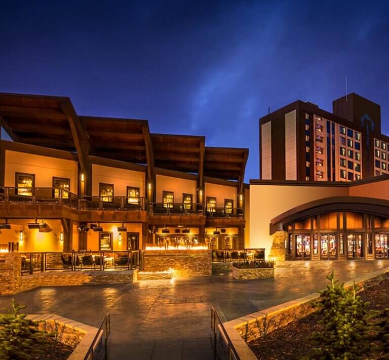 Golden Nugget Hotel & Casino Lake Tahoe Exterior at Night