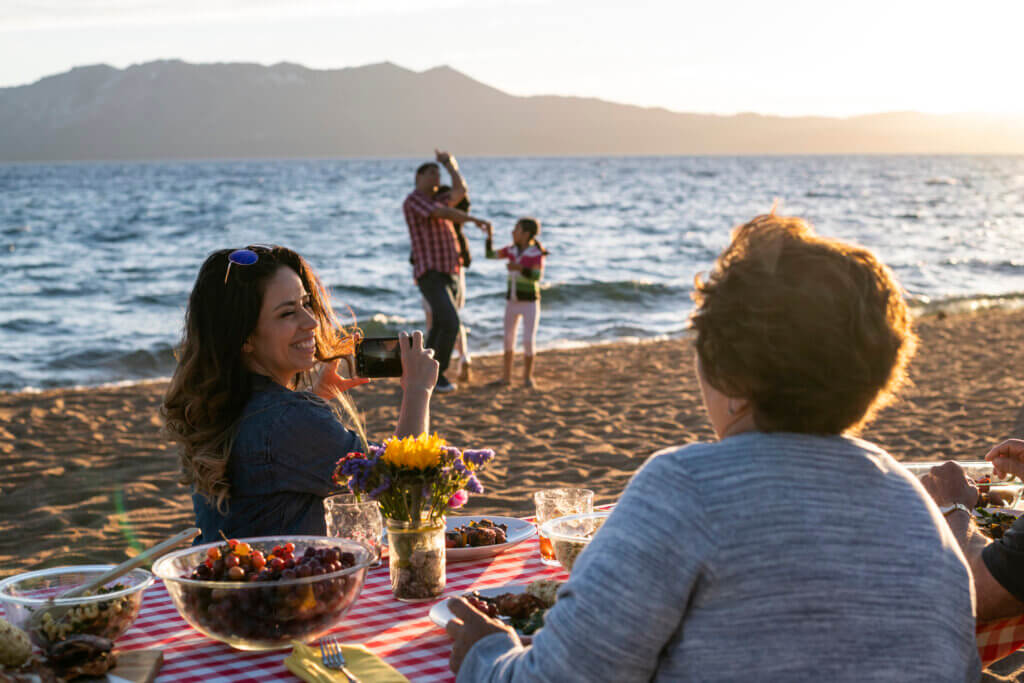 Beach Picnic at Lake Tahoe