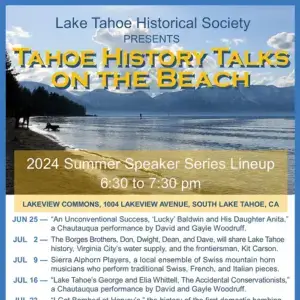 Lake Tahoe History Talks on the Beach
