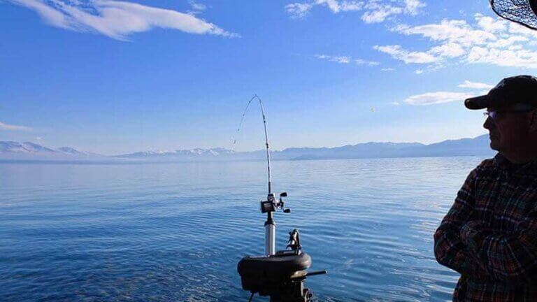 Fishing on Lake Tahoe by Cam Schilling