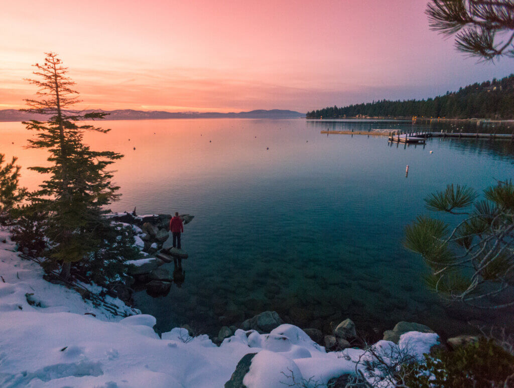 Winter Sunset over Lake Tahoe