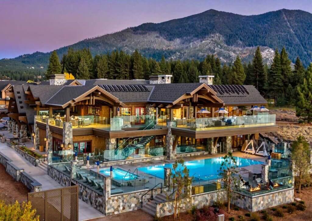 The Tahoe Beach Club at sunset