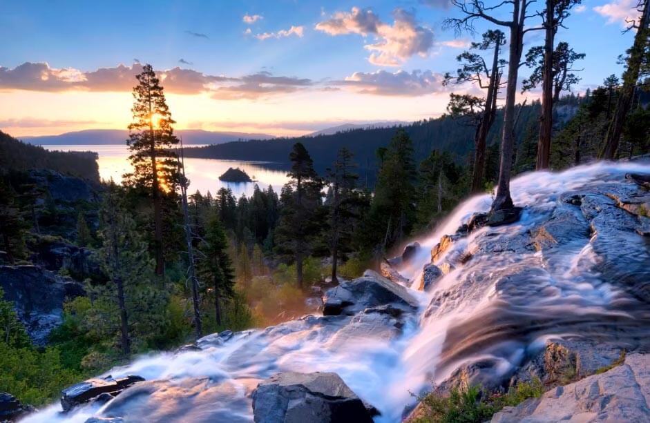 Eagle Falls Waterfall Emerald Bay Lake Tahoe