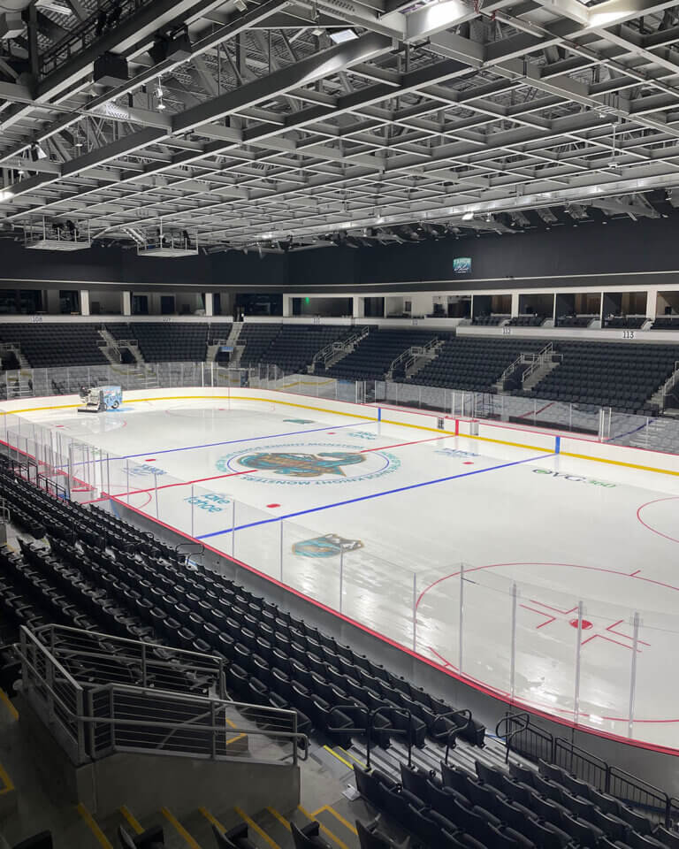 Tahoe Blue Event Center Ice for the Tahoe Knight Monster Hockey Team