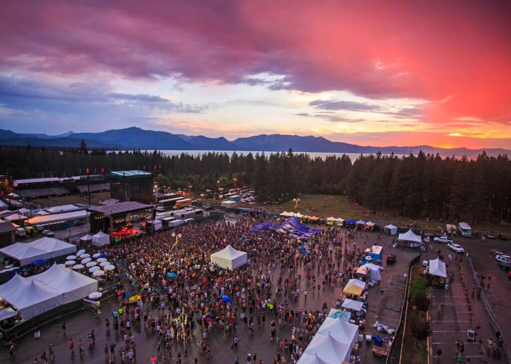 aerial view of outdoor event lake tahoe