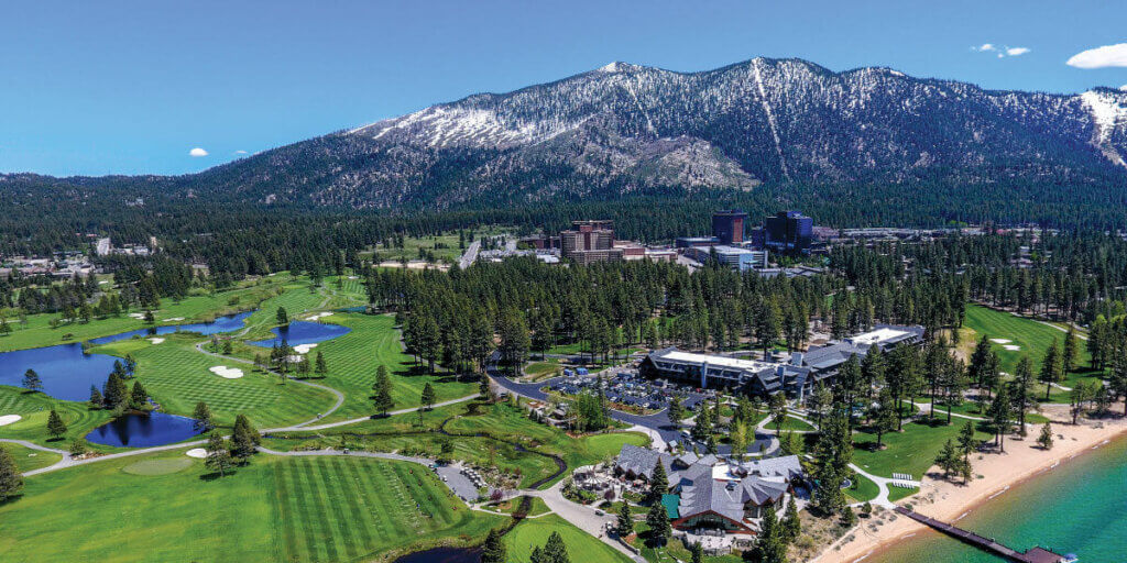 aerial view of south lake tahoe