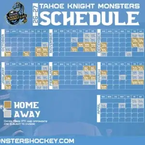 Tahoe Knight Monsters Hockey Tahoe Blue Event Center
