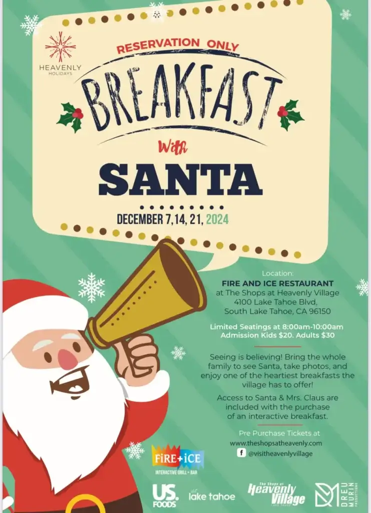 Breakfast with Santa Heavenly Village Lake Tahoe