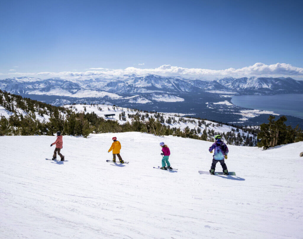 family skiing in south lake tahoe