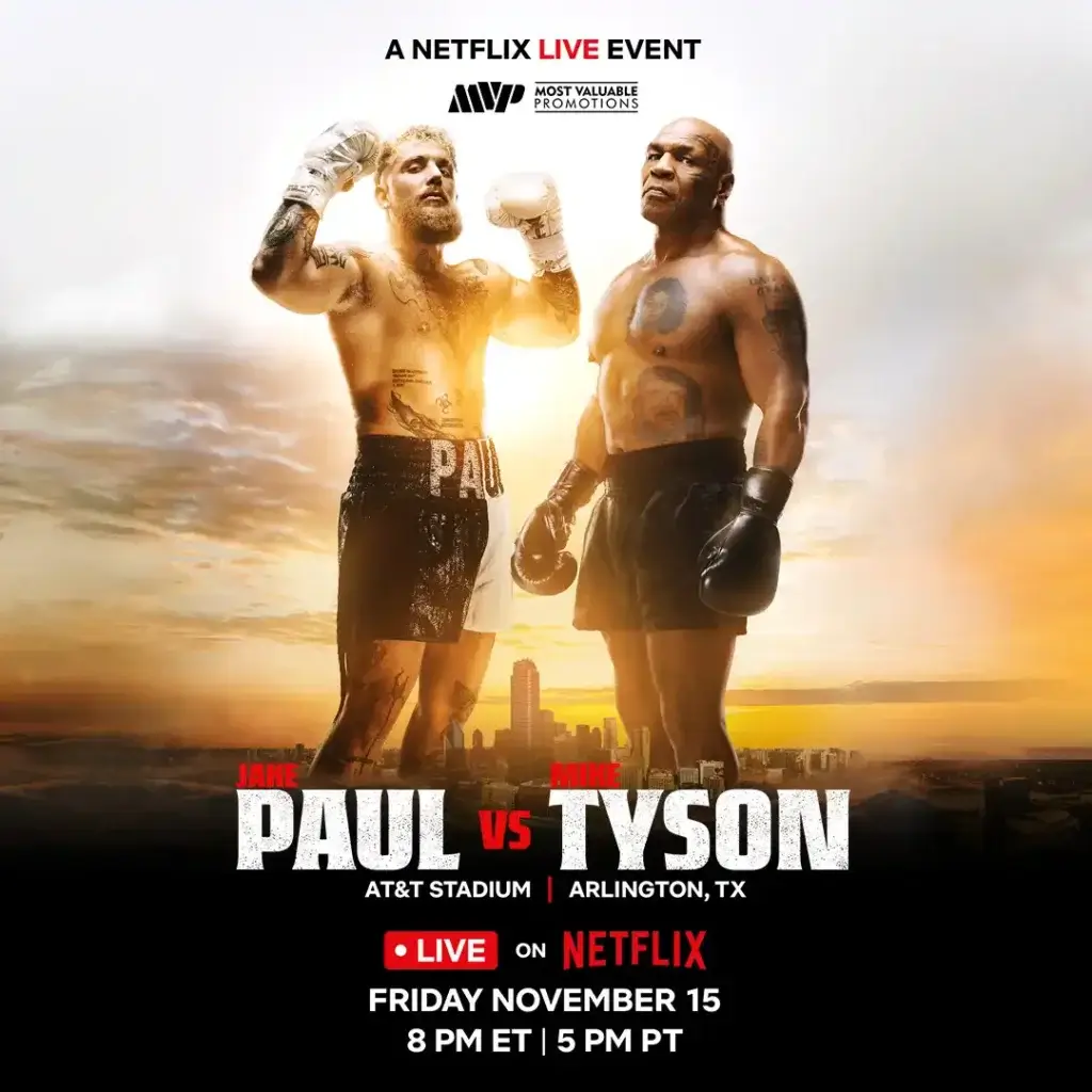 Mike tyson vs jake paul netflix india