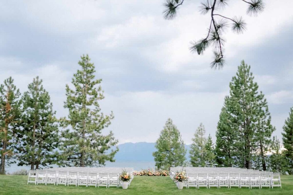 Lakeside wedding ceremony