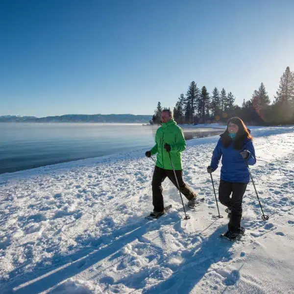 Snowshoeing around Lake Tahoe