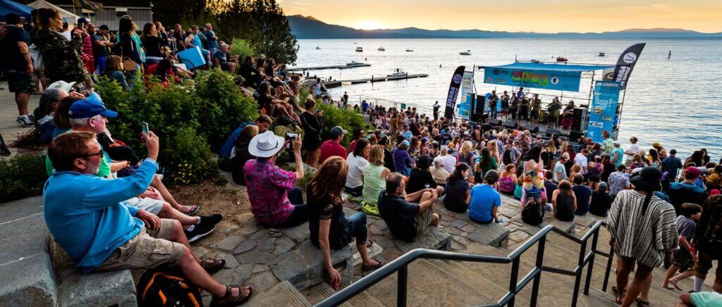 summer event at lake tahoe beach