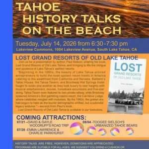 Tahoe History Talks on The Beach