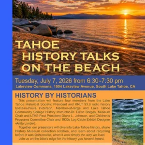 History Talks on the Beach Lake Tahoe