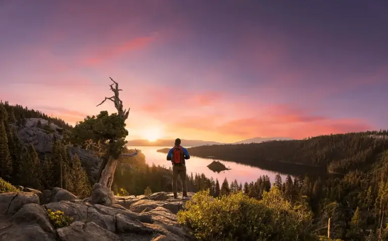 hiking emerald bay at lake tahoe
