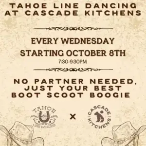Tahoe Line Dancing at Cascade Kitchens