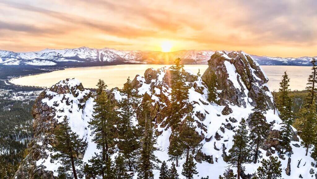 winter at Lake Tahoe Sunsedt