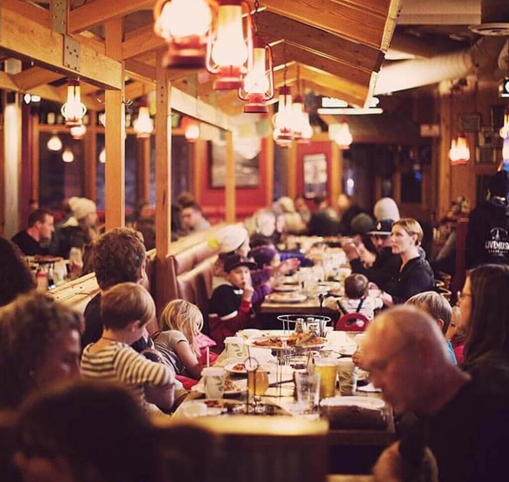 interior base camp pizza restaurant in south lake tahoe