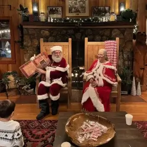 Santa and Mrs Claus at Camp Richardson Resort