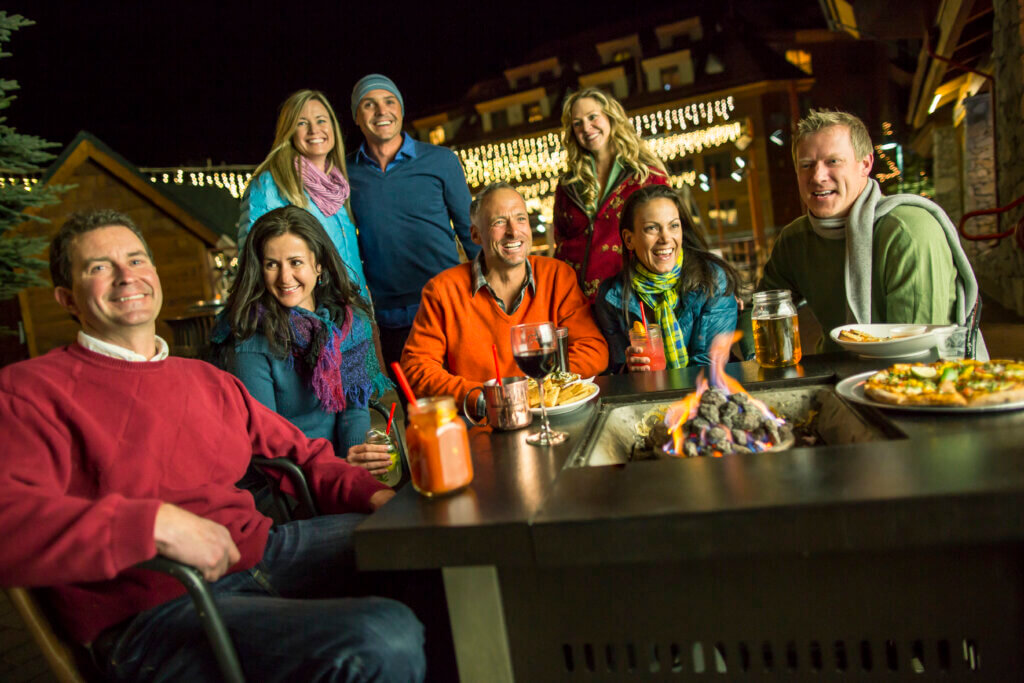 Friends at a Lake Tahoe Restaurant