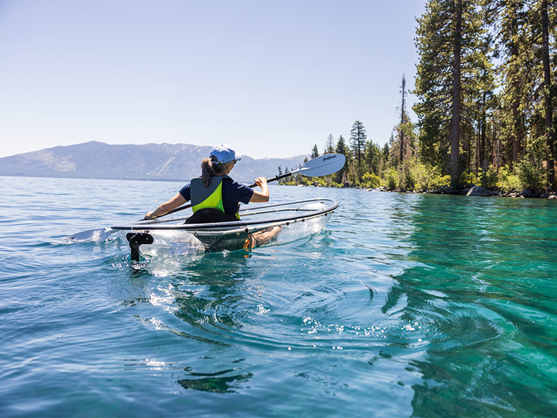 Clear Kayaking on Lake Tahoe