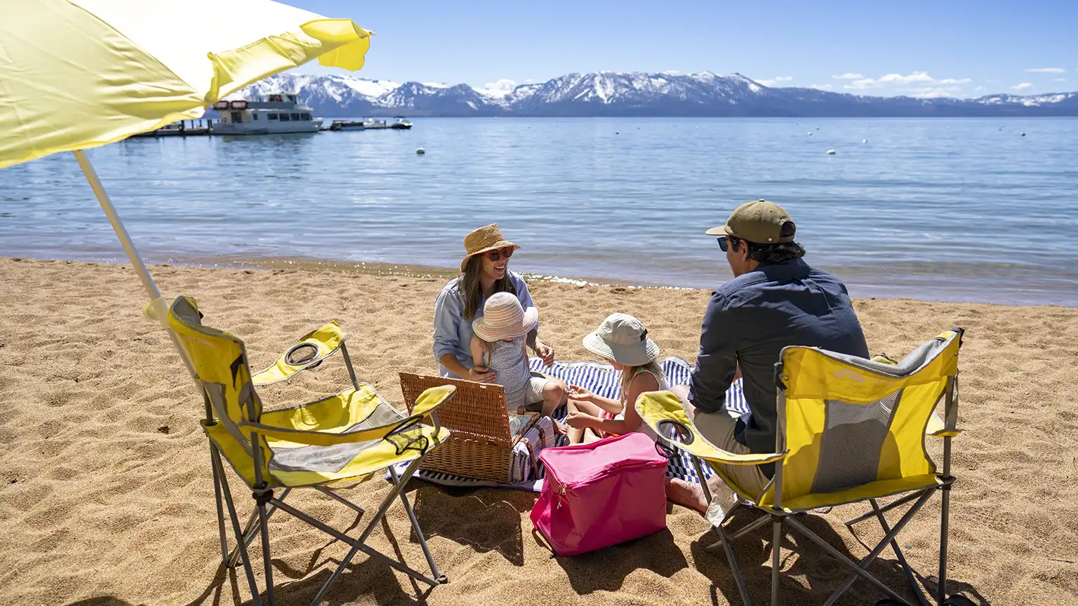 Awesome Family on the beach at Lake Tahoe