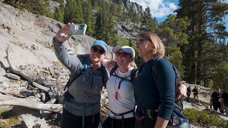 Friends selfie at Lake Tahoe