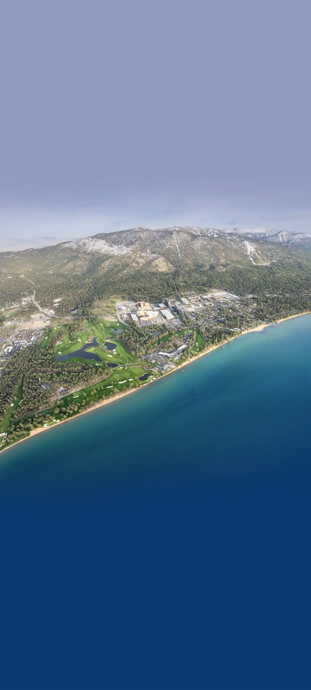 aerial view of south lake tahoe
