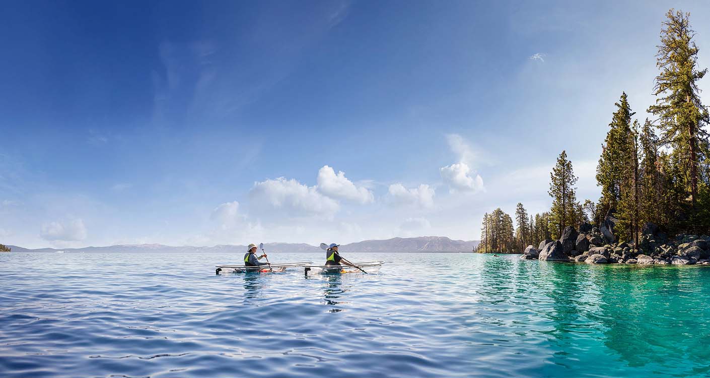 clear kayaks at lake tahoe