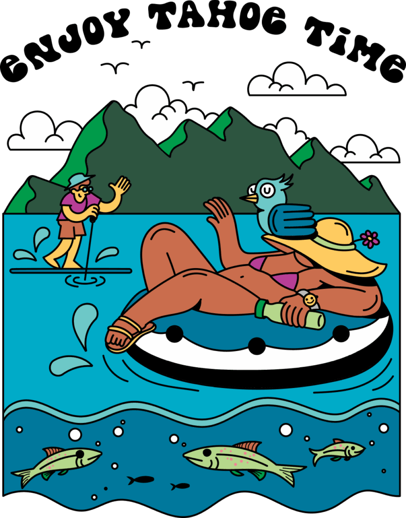 enjoy tahoe time illustration