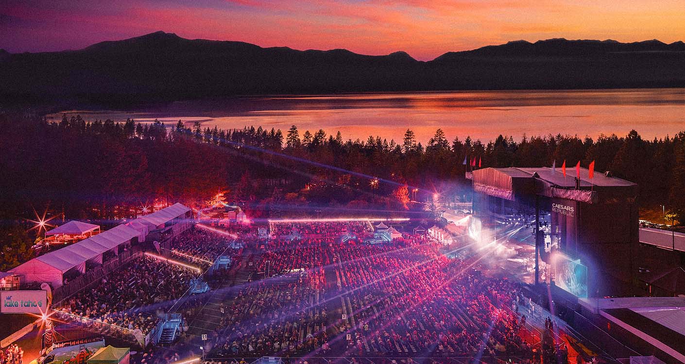 evening concert with view of south lake tahoe